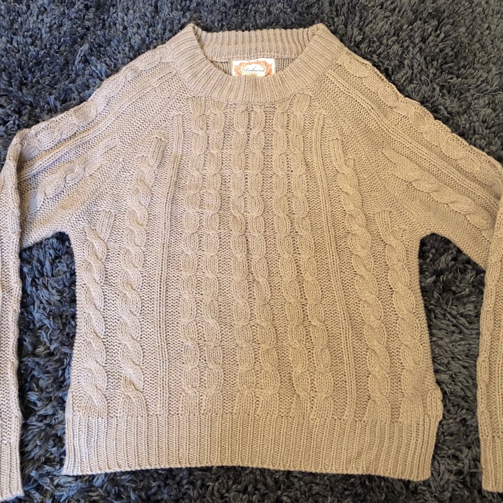 Tan knit sweater
